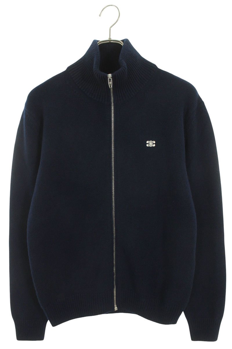 セリーヌ CELINE　サイズ:S 25SS RV0IW048T トリオンフトラッカーニット(ネイビー)【406052】【SB01】..