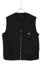 プラダ PRADA サイズ:50 SGC261 RE-NYLON三角プレートナイロンベスト(ブラック)【506052】【SB01】【メンズ】【新古品】bb20#rinkan*N(4)
