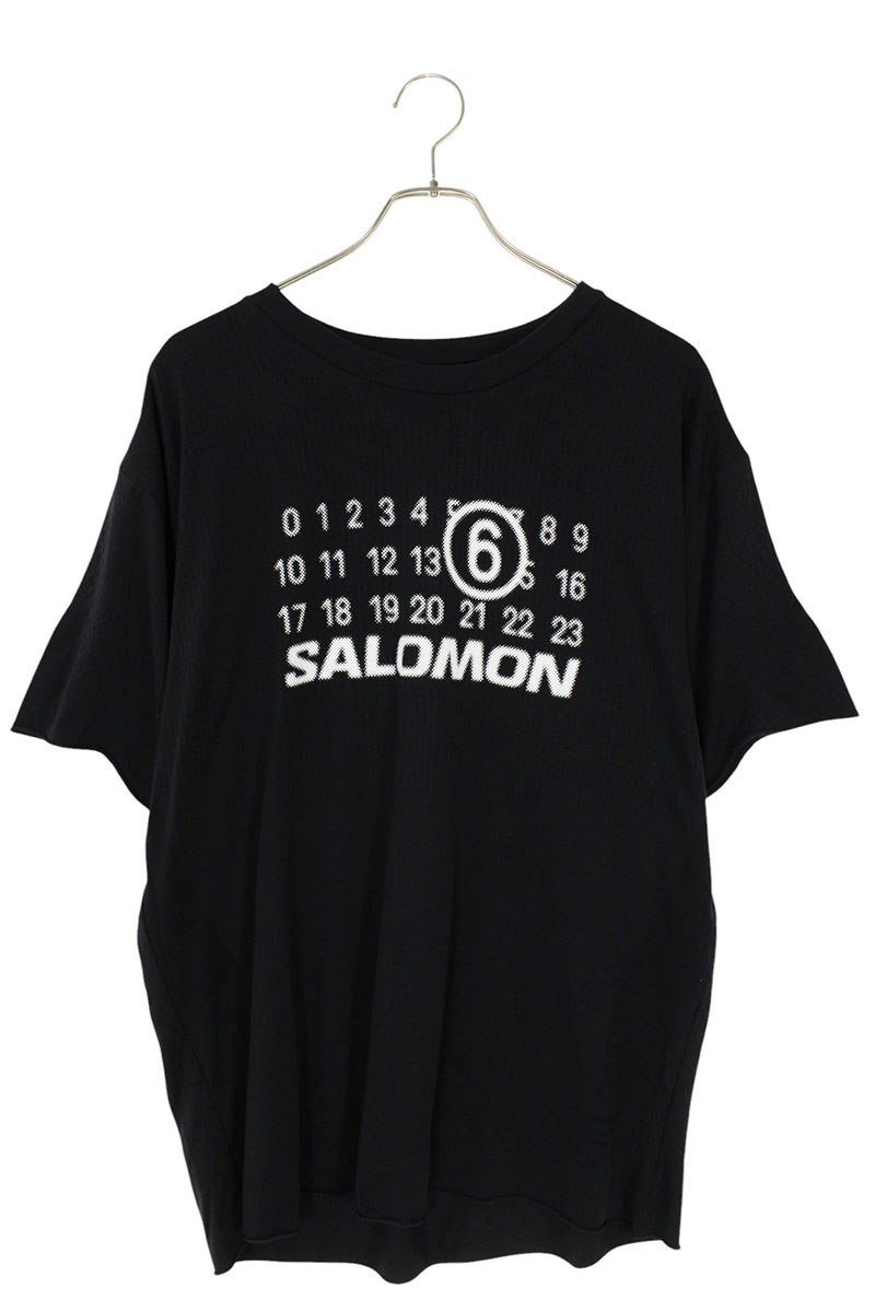 エムエムシックス MM6 ×サロモン Salomon サイズ:L 25SS SH0GC0051 ダブルネームTシャツ(ブラック)【506052】【SB01】【メ...