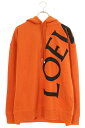 ロエベ LOEWE サイズ:S 25SS H526Y25X65 ロゴプリントパーカー(オレンジ)【606052】【SS13】【メンズ】【新古品】bb20#rin...