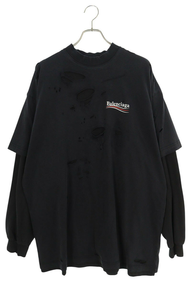 【関税込み】Balenciaga ブラック ノット 長袖トップス 楽天市場】バレンシアガ(長さ(袖)長袖)(Tシャツ
