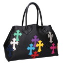 クロムハーツ Chrome Hearts TOTE W SNP 3CEME 3セメタリートート CHクロスマルチレザーパッチ付きトートバッグ(ブラック×マルチ...