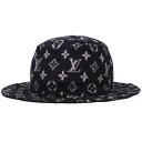 ルイヴィトン LOUISVUITTON サイズ:M M76743 ボブキャリーオン モノグラムウールバケットハット(ブラック)【506052】【SB01】【小物】【中古】bb380#rinkan*A