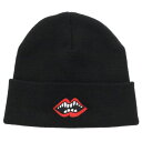 クロムハーツ Chrome Hearts PPO WOOL WATCH CAP ウールワッチキャップ チョンパー刺繍アクリルビーニー(ブラック×レッド)【906052】【SS07】【小物】【中古】bb297#rinkan*B