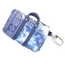 ルイヴィトン LOUISVUITTON MP3337 ポルトクレ・ポーチ バンダナポーチキーホルダー(ブルー)【107052】【BS99】【小物】【中古】bb380#rinkan*A