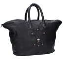 クロムハーツ Chrome Hearts GILLES BAG ジル BSブレア装飾レザーハンドバッグ(ブラック×シルバー)【606052】【SJ02】【小物...