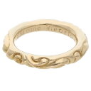 クロムハーツ Chrome Hearts サイズ:21号 22K SCRL BAND 22K スクロールバンド ゴールドリング(イエローゴールド 17.19g)【906052】【SJ02】【小物】【中古】bb223#rinkan*B