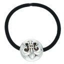 クロムハーツ Chrome Hearts HAIRBAND BSフレアボタンヘアゴム シルバーコンチョ(シルバー 総重量17.59g)【806052】【SJ0...