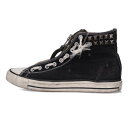 アンダーカバー UNDERCOVER サイズ:M センタージップハイカットスニーカー(ブラック×ホワイト)【906052】【BS99】【メンズ】【小物】【中古】bb51#rinkan*B