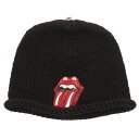 クロムハーツ Chrome Hearts WOOL WATCH CAP ウールワッチキャップ リップアンドタンパッチ付ニットキャップ(ブラック×レッド×シルバ...