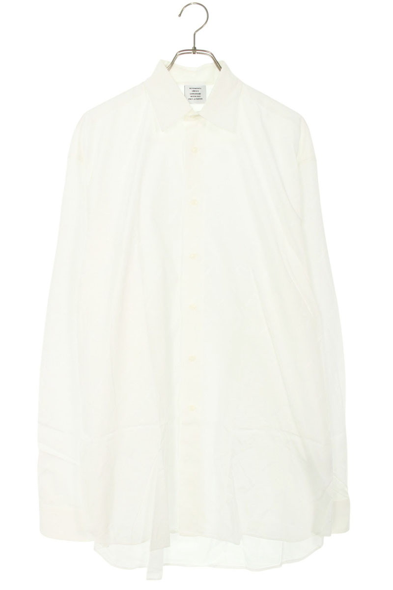 ヴェトモン VETEMENTS サイズ:XS UAH21SH143 ロゴジャガード長袖シャツ(ホワイト)【016052】【BS55】【メンズ】【レディース】【中...