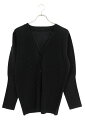 オムプリッセイッセイミヤケ HOMME PLISSE ISSEY MIYAKE サイズ:2 BASICS HP55JL441 プリーツカーディガン(ブラック)【216052】【FK04】【メンズ】【中古】bb378#rinkan*B