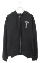 クロムハーツ Chrome Hearts サイズ:L SWTSHRT HD ZIP 裏地サーマルアーチロゴプリントダガージップパーカー(ブラック)【116052】【SJ02】【メンズ】【中古】bb17#rinkan*B