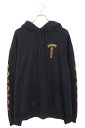 クロムハーツ Chrome Hearts サイズ:XL SWTSHRT PLV グラデーションロゴプリントプルオーバーパーカー(ブラック×オレンジ)【116052】【SJ02】【メンズ】【中古】bb17#rinkan*B