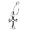 クロムハーツ Chrome Hearts TINY CH CROSS タイニーCHクロスフープ シルバーピアス(シルバー)【316052】【SS07】【小物】【中古】bb377#rinkan*B