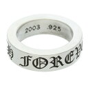 クロムハーツ Chrome Hearts サイズ:8.5号 6mm SPACER FOREVER 6mmスペーサーフォーエバー シルバーリング(シルバー 9.85g)【716052】【OS06】【小物】【中古】bb30#rinkan*B