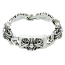 クロムハーツ Chrome Hearts サイズ:4LINK KEEPER LINK キーパーリンク シルバーブレスレット(シルバー 103.35g)【5160...