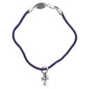 クロムハーツ Chrome Hearts KZ ケーゼット CHクロススタック シルクブレスレット(パープル×シルバー 総重量3.34g)【316052】【SS07】【小物】【中古】bb170#rinkan*B