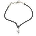 クロムハーツ Chrome Hearts KZ ケーゼット ダガースタック シルクブレスレット(シルバー×ブラック 総重量2.74g)【716052】【GZ11】【小物】【中古】bb315#rinkan*B