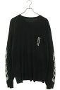 クロムハーツ Chrome Hearts サイズ:XL CH L S 1 袖フレイムプリント長袖カットソー(ブラック)【416052】【OM10】【メンズ】【中古】bb295#rinkan*B