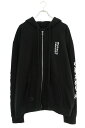 クロムハーツ Chrome Hearts サイズ:L SWTSHRT HD ZIP アームロゴプリントジップアップパーカー(ブラック×シルバー)【416052】【SJ02】【メンズ】【中古】bb334#rinkan*B