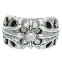 クロムハーツ Chrome Hearts サイズ:16号 K&T 5PT DIA A アフター5ポイントダイヤ シルバーOLDリング(シルバー×クリア 15.91g)【416052】【SS07】【小物】【中古】bb406#rinkan*C