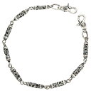 クロムハーツ Chrome Hearts サイズ:9LINK ROLLER LONG-T 2クリップ9LINKロングローラー オールドシルバーウォレットチェーン(シルバー 253.8g)【316052】【SJ02】【小物】【中古】bb17#rinkan*A