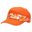 エルメス HERMES サイズ:56 ツイリー付きキャップ帽子(オレンジ)【107052】【BS99】【小物】【中古】bb51#rinkan*A