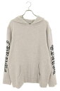 クロムハーツ Chrome Hearts サイズ:XL アームロゴ刺繍カシミアプルオーバーパーカー(グレー)【616052】【OS06】【メンズ】【中古】bb346#rinkan*B
