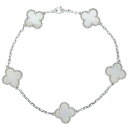 ヴァンクリーフアンドアーペル VANCLEEF & ARPELS ヴィンテージアルハンブラ VCARF48400 K18WG 5Pマザーオブパールブレスレット...