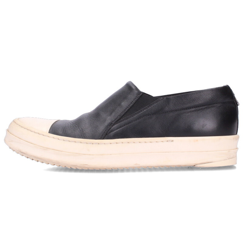 クロムハーツ Chrome Hearts ×リックオウエンス Rick Owens サイズ:42 BOAT SNEAK ダガー装飾レザースリッポン(ブラック×ホ...