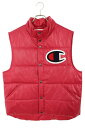 シュプリーム SUPREME ×チャンピオン Champion サイズ:M 17SS Champion Puffy Vest ロゴワッペンパフィーベスト(ピン...