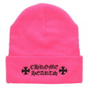 クロムハーツ Chrome Hearts WOOL WATCH CAP ウールワッチキャップ ロゴステッチアクリル帽子(ピンク)【026052】【FK04】【...