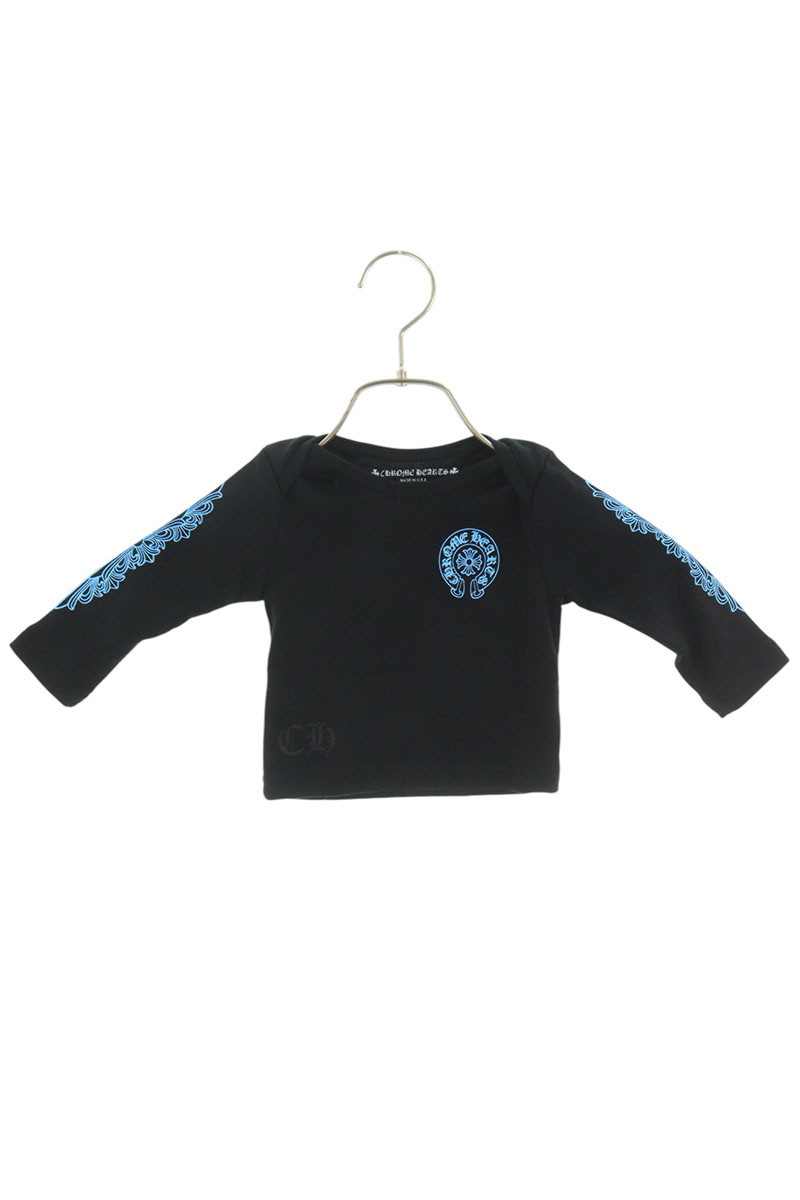 クロムハーツ Chrome Hearts サイズ:6months CH L S 1 袖長袖カットソー(ブラック×ブルー)【026052】【OS06】【メンズ】【...