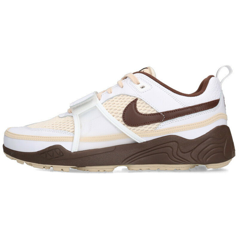 ナイキ NIKE ×トラヴィススコット Travis Scott サイズ:25.5cm HQ3073-100 Zoom Field Jaxx White and Light Chocolate ズームフィールドジャックススニーカー(ホワイト)【107052】【BS99】【メンズ】【小物】【中古】bb33#rinkan*S