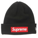 シュプリーム SUPREME ×ニューエラ New Era New Era Box Logo Beanie ボックスロゴビーニー(ブラック×レッド)【426052】【BS99】【小物】【中古】bb429#rinkan*A