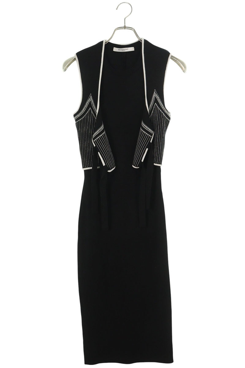 ジバンシィ GIVENCHY サイズ:S 15A 2868 530 ベスト一体型ワンピース(ブラック)【607052】【BS99】【レディース】【中古】bb410#rinkan*B