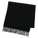 エルメス HERMES レクトヴェルソ ロゴ刺繍カシミヤマフラー(ブラック×グレー)【426052】【BS99】【小物】【中古】bb78#rinkan*C