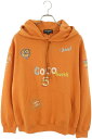 シャネル CHANEL ×ファレルウィリアムス サイズ:S 19SS P61050K46831 ビーズ装飾プルオーバーパーカー(オレンジ)【226052】【SS13】【メンズ】【中古】bb310#rinkan*A