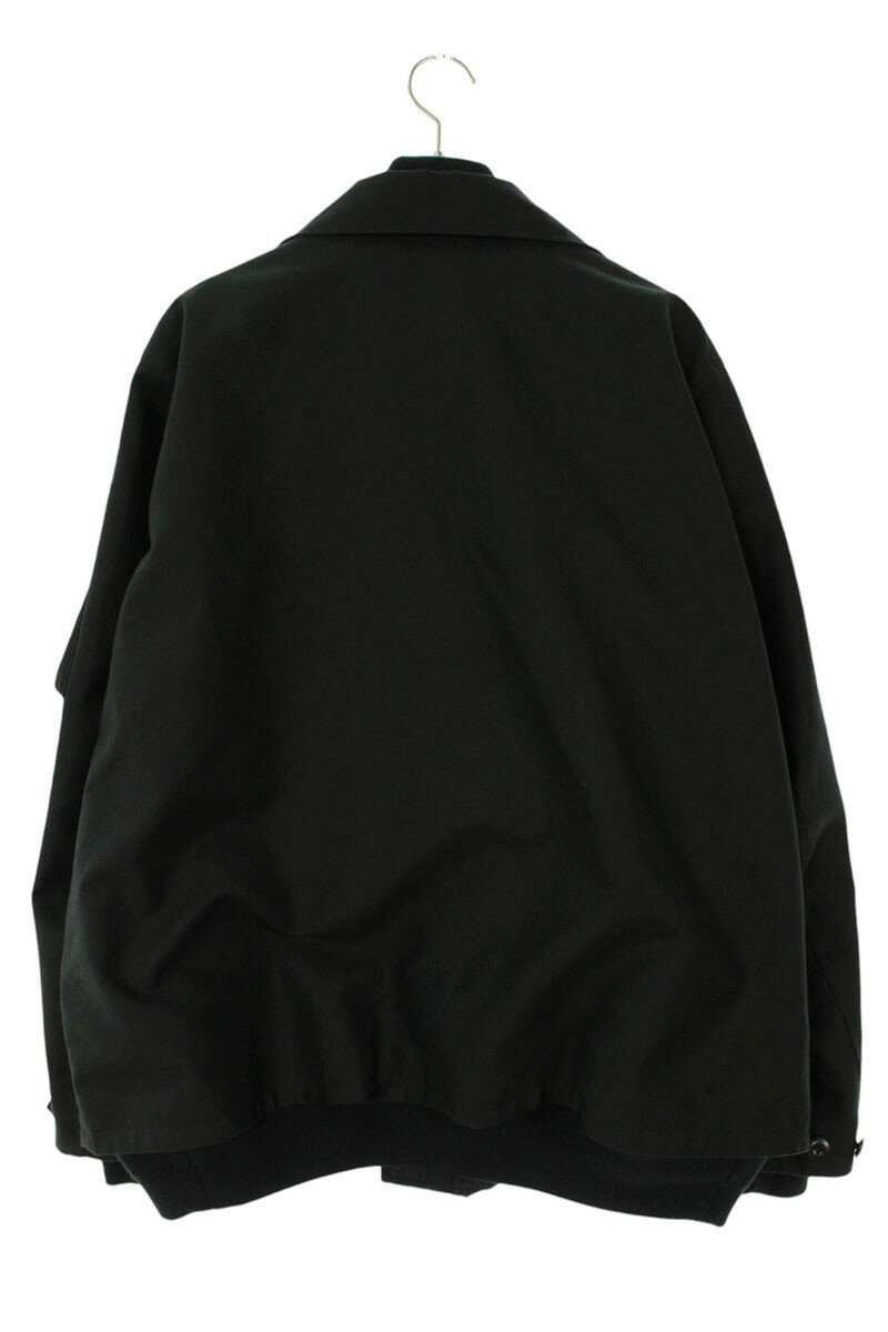 サカイ Sacai　×ダブルタップス WTAPS サイズ:3 25SS 25-03694M Cotton Back Satin Jacket ドッキングジャケットブルゾン(ブラック)【629052】【SB01】【メンズ】【中古】bb51#rinkan*B