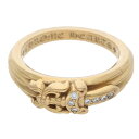 クロムハーツ Chrome Hearts サイズ:8号 22K BABY CLSC P D 22Kベイビークラシックダガー PAVEダイヤ ゴールドリング(イエローゴールド×クリア 7.82g)【326052】【SJ02】【小物】【中古】bb415#rinkan*B