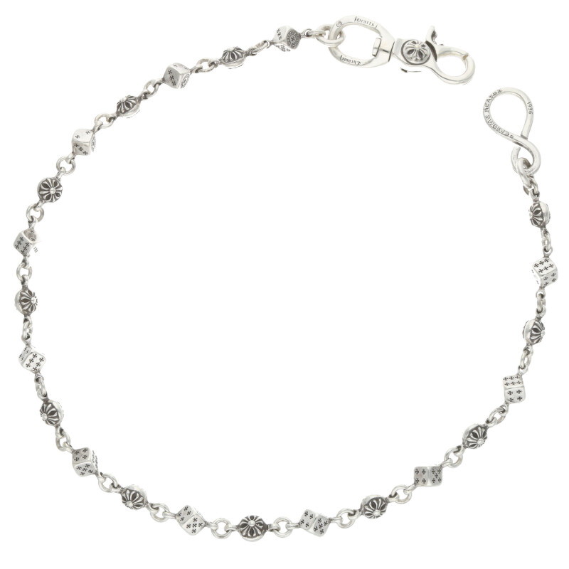 クロムハーツ Chrome Hearts サイズ:ロング DICE 1CRS BALL LONG-1 ロング1クリップダイスクロスボール ウォレットチェーン(シ...
