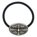 クロムハーツ Chrome Hearts HAIRBAND TNY OVL クラシックオーバルヘアゴム シルバーヘアゴム(シルバー 総重量20.92g)【32...