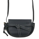 ロエベ LOEWE MINI GATE ミニゲート カーフスキンショルダーバッグ(ダークネイビー調×ゴールド)【326052】【BS99】【小物】【中古】bb30#rinkan*A