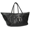 クロムハーツ Chrome Hearts MONICA BAG モニカ CHクロス装飾レザーハンドバッグ(ブラック×シルバー)【426052】【SS07】【小...