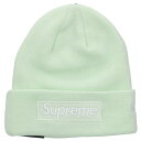 シュプリーム SUPREME ×ニューエラ New Era 23AW New Era Box Logo Beanie ボックスロゴビーニー(ライトグリーン)【107052】【BS99】【小物】【中古】bb328#rinkan*S