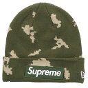 シュプリーム SUPREME ×ニューエラ New Era 21AW New Era Box Logo Beanie ボックスロゴカモフラビーニー(カーキ調)【107052】【BS99】【小物】【中古】bb328#rinkan*S