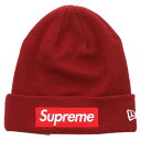 シュプリーム SUPREME ×ニューエラ New Era New Era Box Logo Beanie ボックスロゴビーニー(レッド)【107052】【BS99】【小物】【中古】bb328#rinkan*S