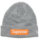 シュプリーム SUPREME ×ニューエラ New Era New Era Box Logo Beanie ボックスロゴビーニー(グレー)【107052】【BS99】【小物】【中古】bb328#rinkan*S