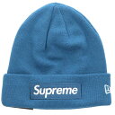 シュプリーム SUPREME ×ニューエラ New Era 23AW New Era Box Logo Beanie ボックスロゴビーニー(ブルー)【107052】【BS99】【小物】【中古】bb328#rinkan*S